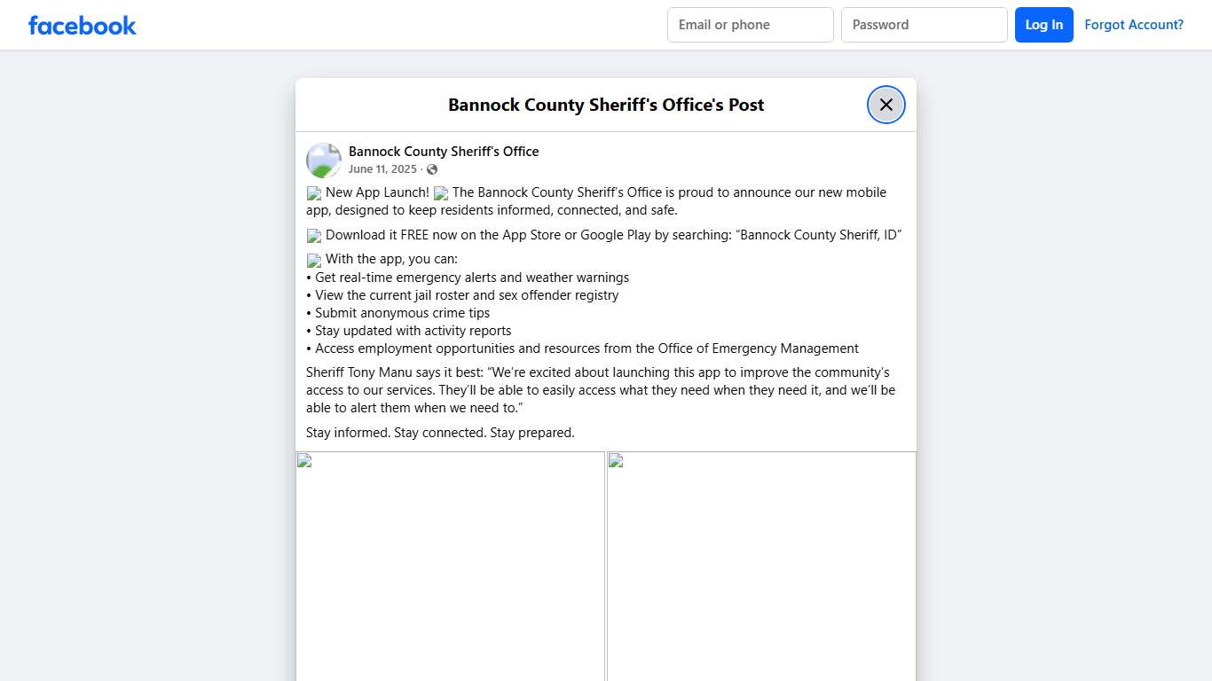 🚨 New App Launch! 🚨 The... - Bannock County Sheriff's Office Facebook